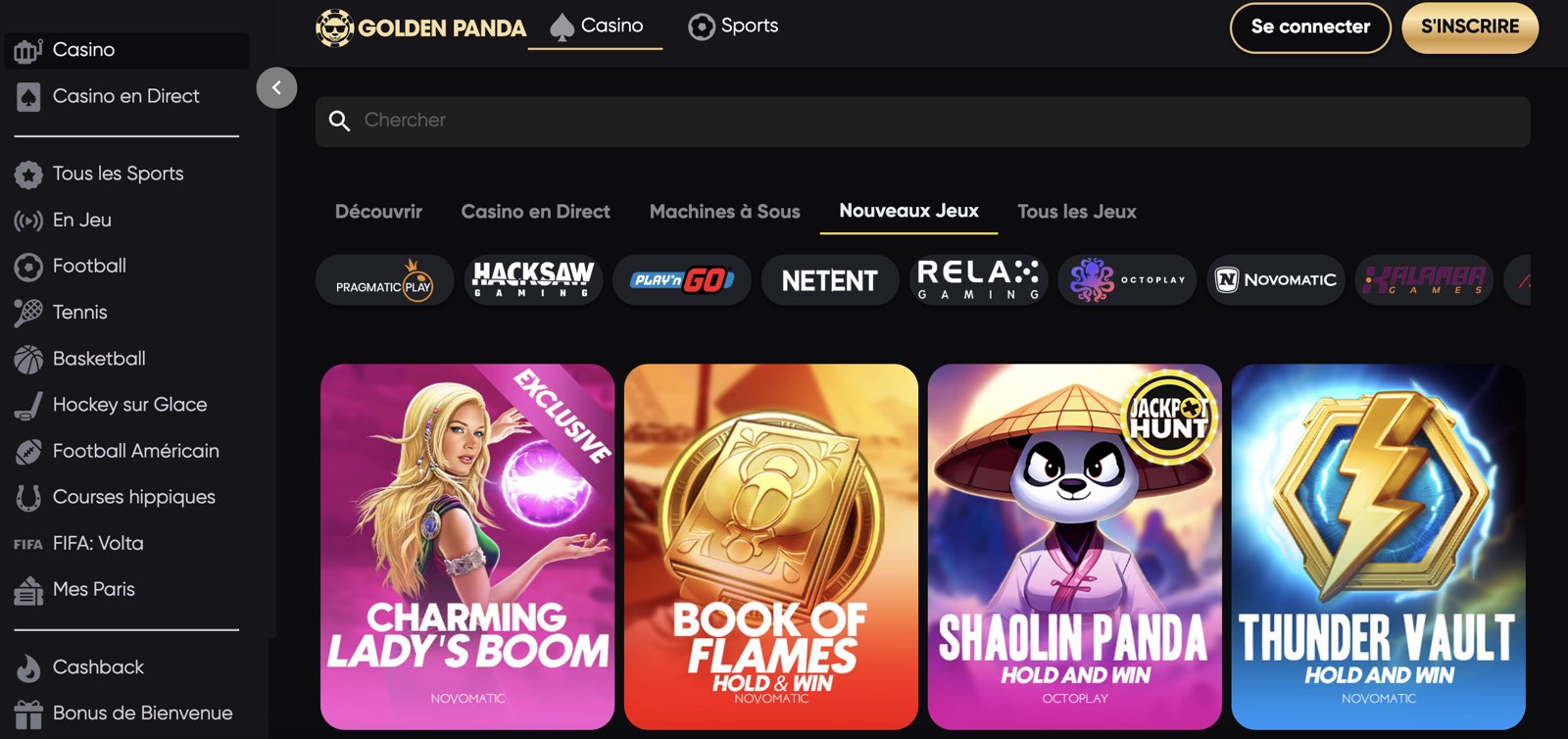 golden panda casino retrait
