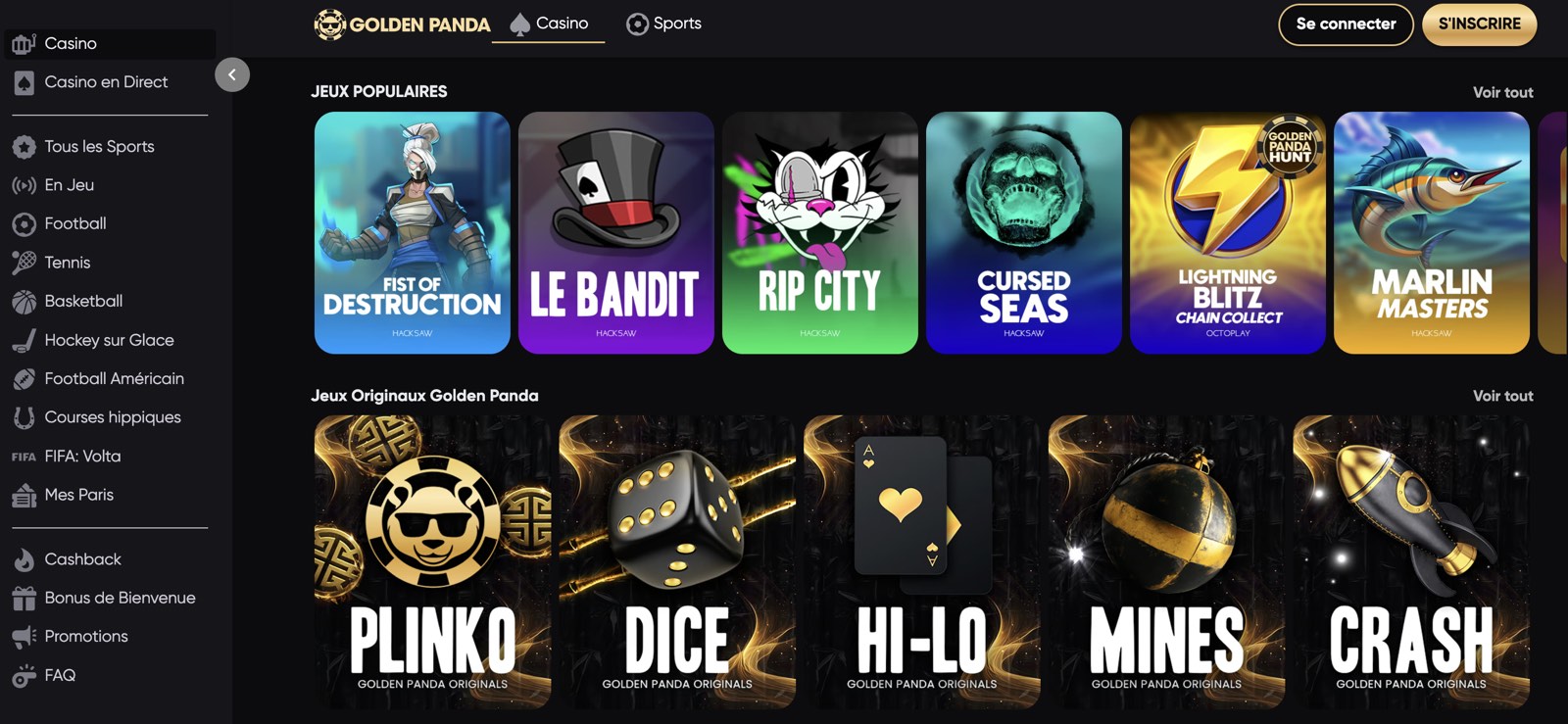 avis golden panda casino