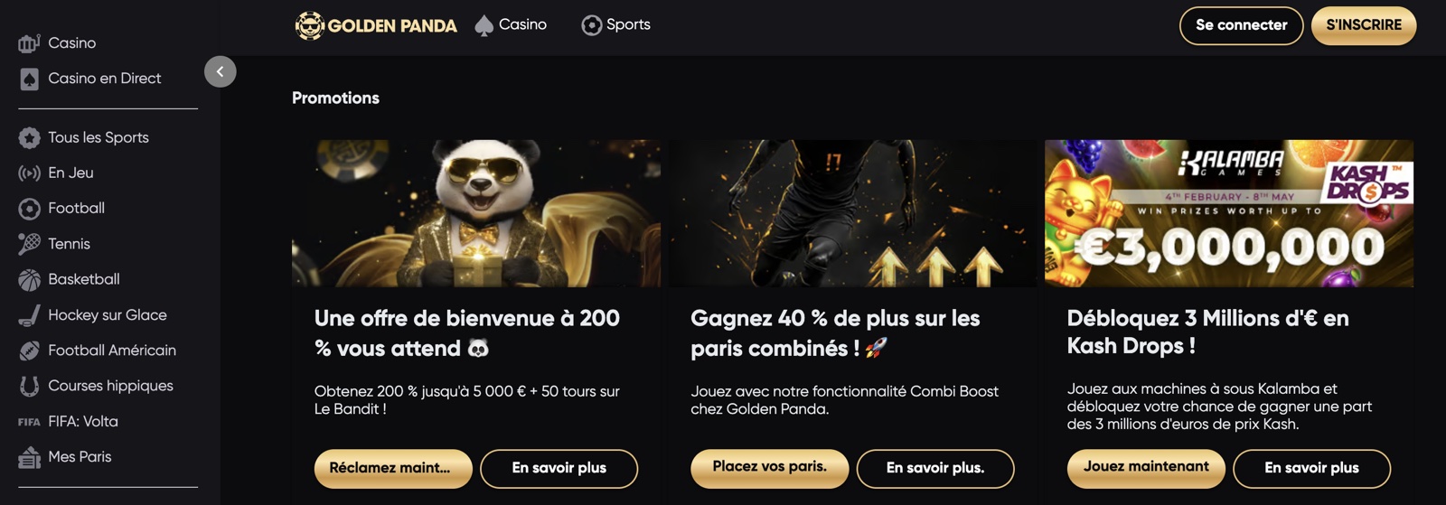 golden panda casino avis